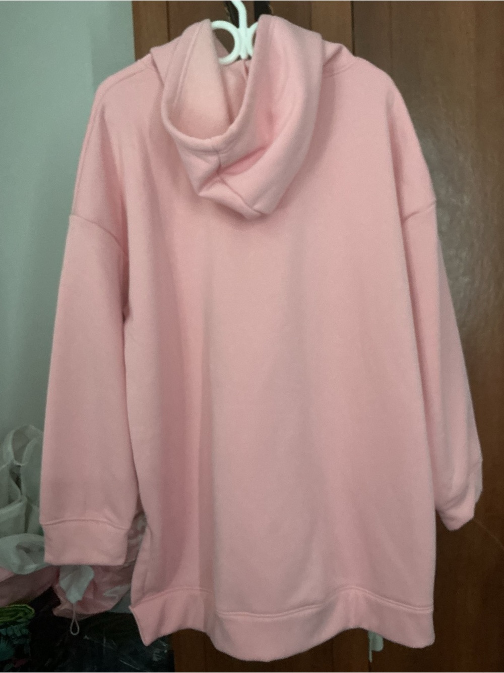 THE WARMY tunic hoodie never warn scuba material outside inside plush fabric - Picture 2 of 4